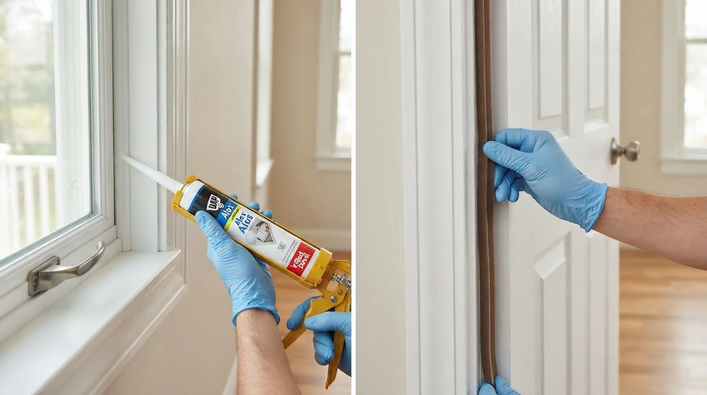 Caulk vs. Weatherstripping: Sealing Drafts the Right Way