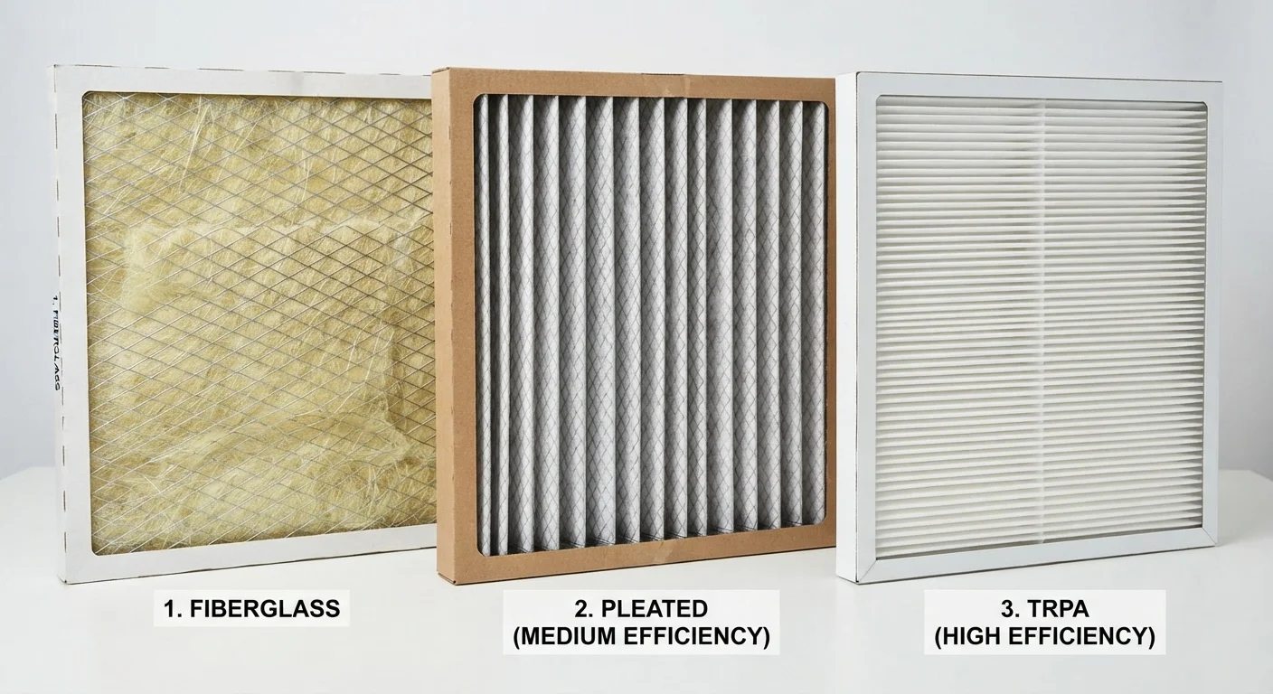 HVAC Filter Types Explained: Fiberglass, Pleated, and HEPA Compared