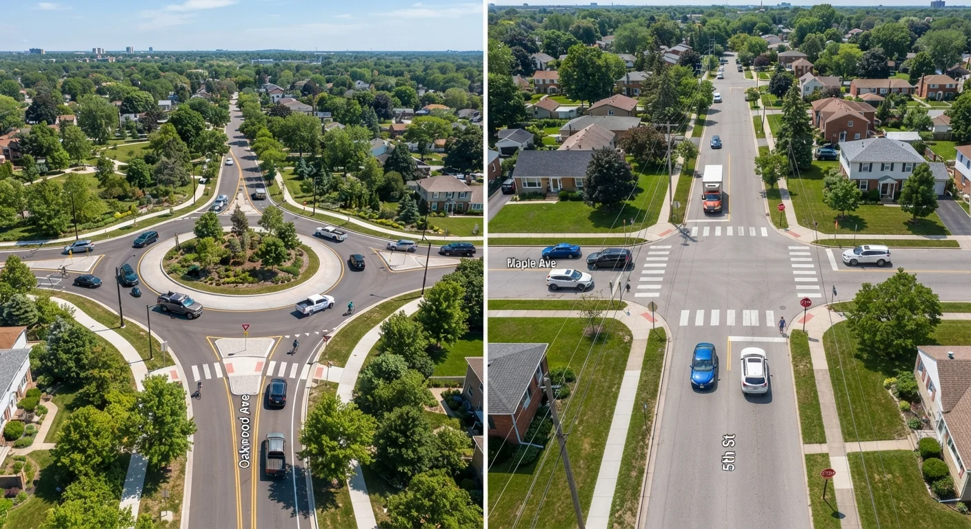 Roundabouts vs. Four-Way Stops: Which Is Safer and Why